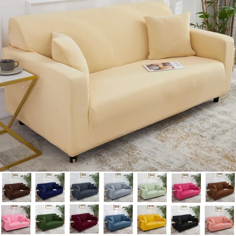 Natiahnite tuhé kryty pohovky Slid Slofa Slipcover Elastic SofA pre obývaciu izbu Funda Pohovka Nastaviteľná L Svar