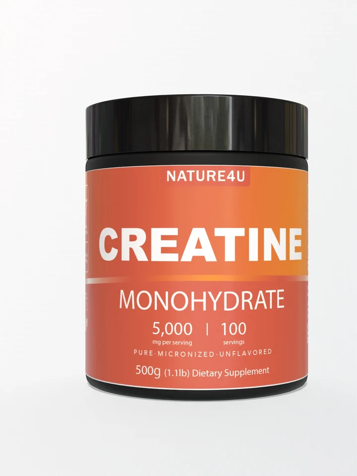 Nature4u Mikronizovaný kreatínový monohydrátový prášok 500 g, 5 000 mg na porciu (5 g), čistý kreatín, neochvejný, 100 porcií