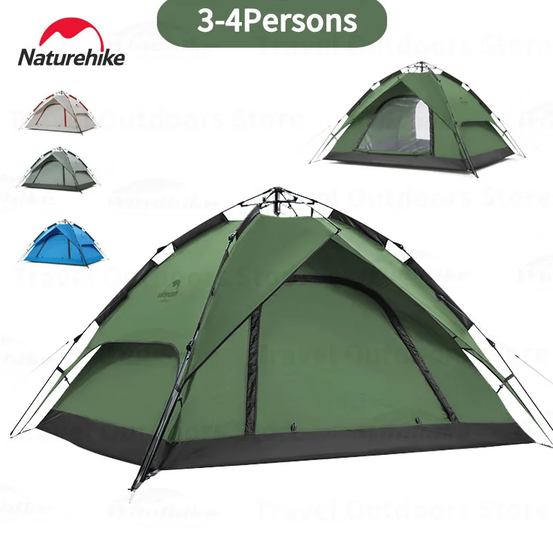 Naturehike 3-4 ľudí automatický stan kemping vonkajšieho rýchleho otvoreného jednostranného pólu nepremokavého odnímateľného top markízy rýchla kolekcia