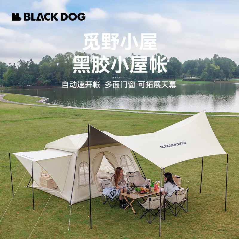 Naturehike-Blackdog Cabin Automatický stan Outdoor Sunkreen Sun Sorn Sorn Sorcreen Prenosné kempingové vybavenie One Room a One Hall Stan