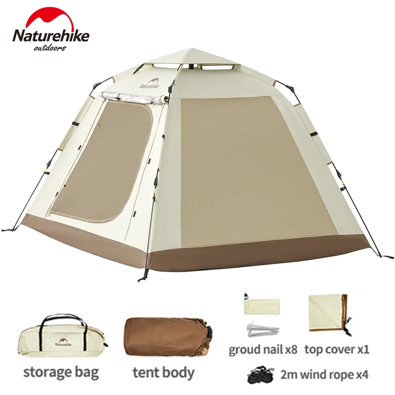 Naturehike Camping Ango Automatický stan prenosný 3-4 osobu Outdoor Picnic Family Sunrcreen Quick Open Rainsproof Approofy Stan