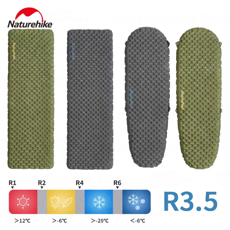 Naturehike Camping Matrace R3.5 Sleep Mat Winter Well Ultralight Outdoor Huts Program Oftable nafukovací matrac zadarmo airbag