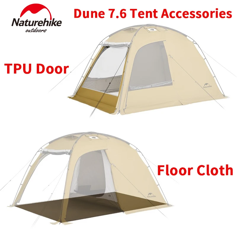 Naturehike Dune 7.6 Stanové príslušenstvo podlahová handrička TPU dvere kupoly 4 sezónny stan 2-4 osoby rodina Outdoor Camp Cestovanie nepremokavých