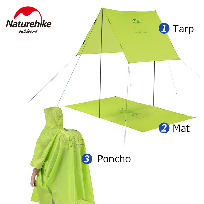 Naturehike New 3 in 1 Rainscoat Ultralight prenosný batoh nepremokavý dažďový poncho vonkajšie turistické turistické jazdec