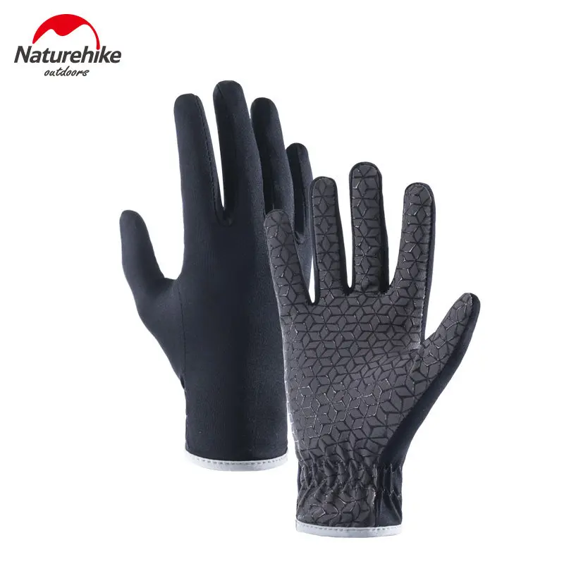 Naturehike Nové rukavice tenké dotykové rukavice Non lis nekĺznite priedušné rukavice s plným prstom unisex pre vonkajšie športové kempingové rukavice
