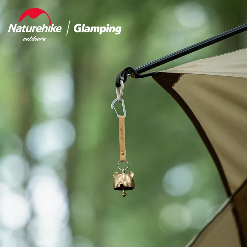Naturehike nový mini retro kovový zvonček prívesok kemping mosadzný veterný zvonkohra
