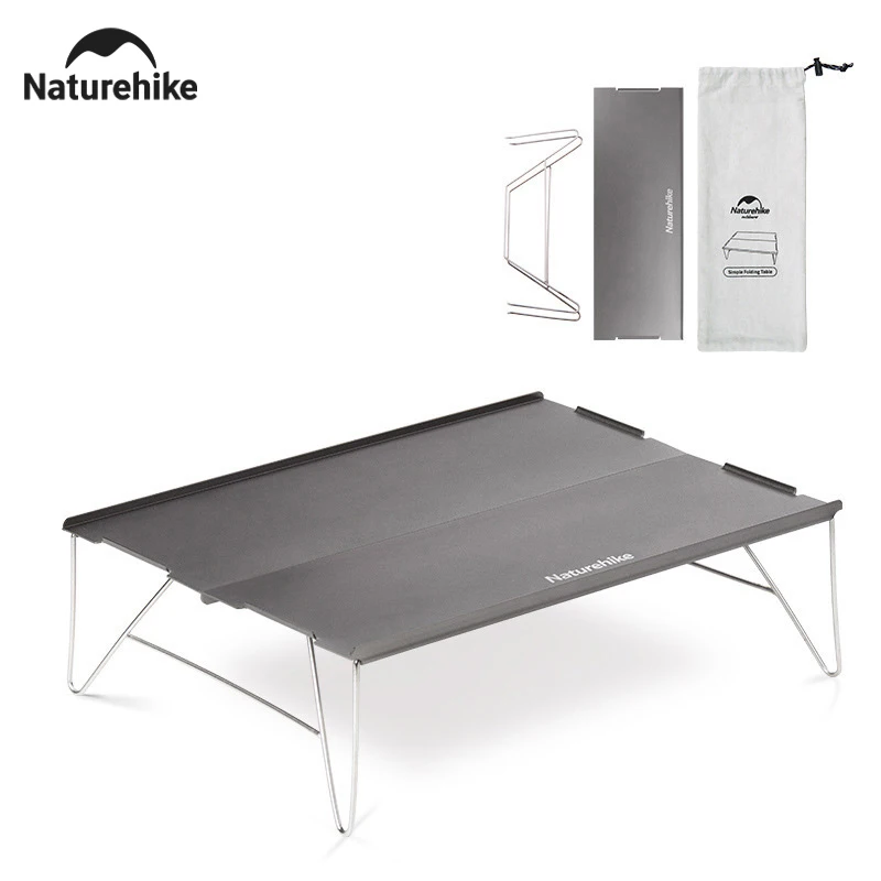Naturehike ultralight kemping mini stolík skladací hliníkový zliatina zliatiny kuchárka Stôl prenosné cestovanie vonkajšieho grilovania turistický stôl