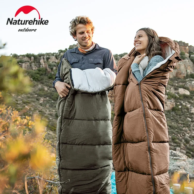Naturehike Winter U séria turistického kempingu obálka bavlnená vrecko Spací vrecko 2 osôb vonkajšie cestovanie