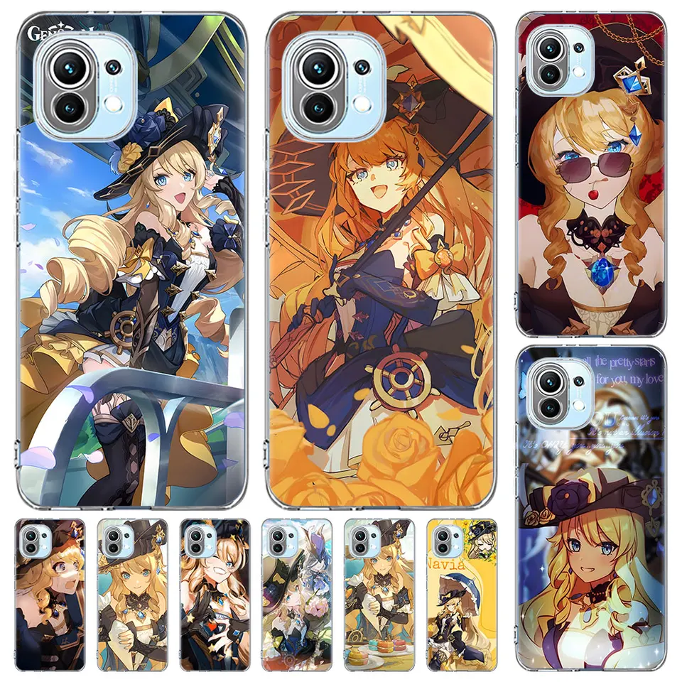 Navia Genshin Impact Case pre Xiaomi Mi 13 A2 12T 11T Pro 11 10T 6x 12x 11i 9 9t Poznámka 10 8 LITE TPU Priehľadný telefónny kryt