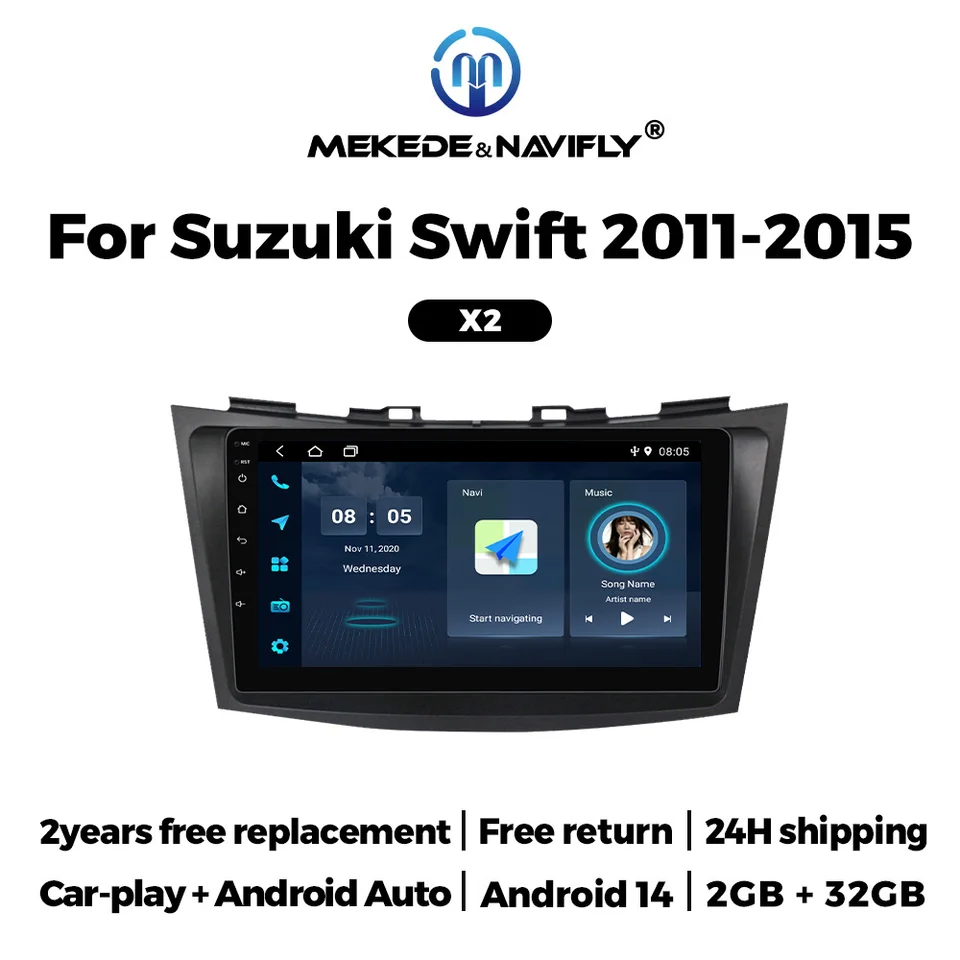Navifly Android Car Radio Stereo pre Suzuki Swift 4 2012 2012 2013 2014 2015 Multimedia Video Player 2Din Audio GPS CarPlay Auto