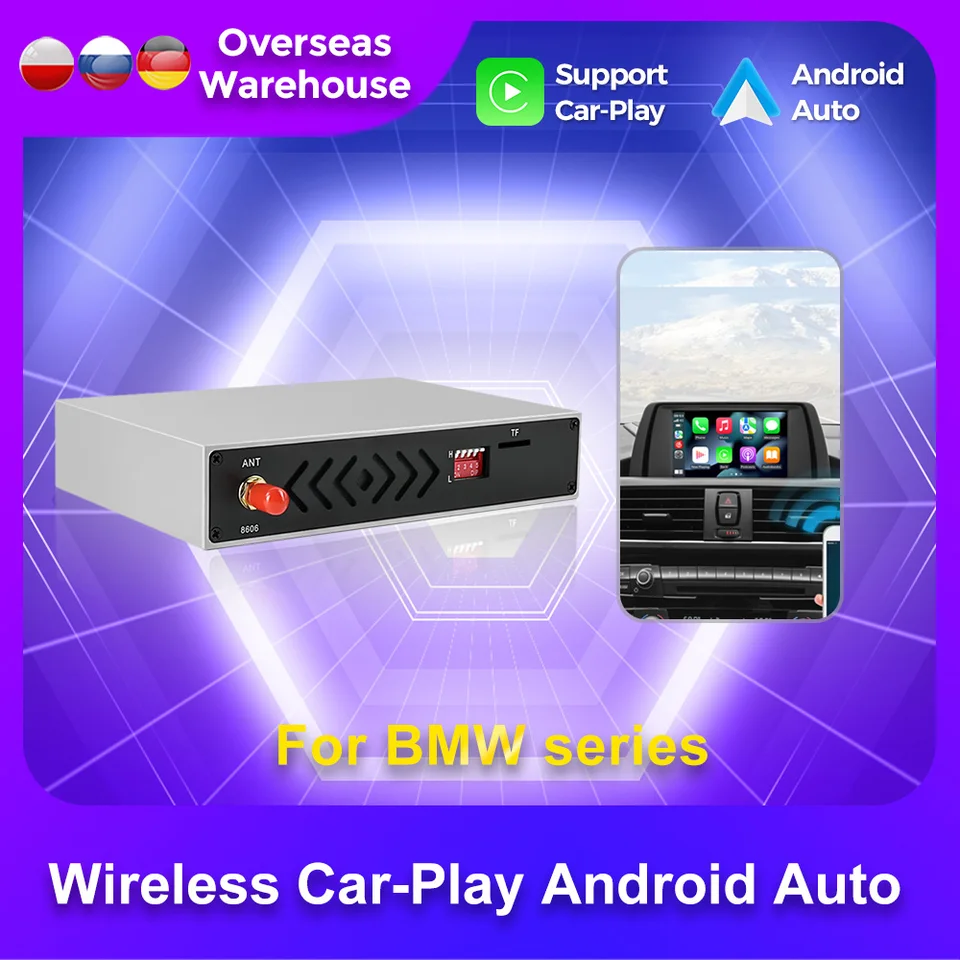 Navifly Wireless CarPlay Android Auto Decoding Box pre BMW 1/2 Series F20 F21 F22 F23 F45 3/4 Series F30 F31 F34 F32 F33 F36 NBT