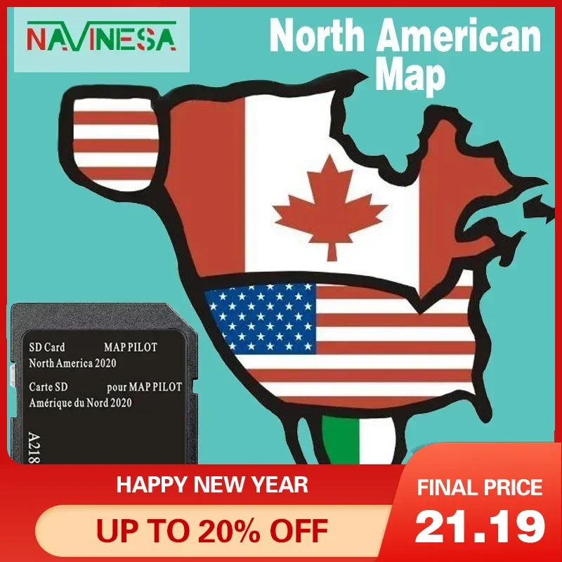 Navigácia Garmin mapa 2020 North America for Mercedes AMG E-trieda CLS CLS GLA CA CAR SD Pamäťová karta A2189068403 32 GB SAT NAV