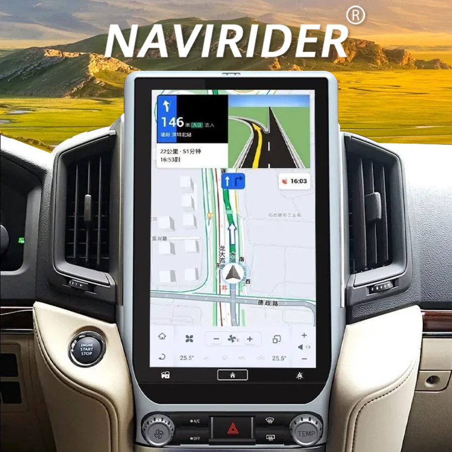 Navirider Android 13 1920*1080 2K obrazovka 13,8 palca pre Toyota Land Cruiser 200 2017-2019 Stereo GPS Video Player 256 GB