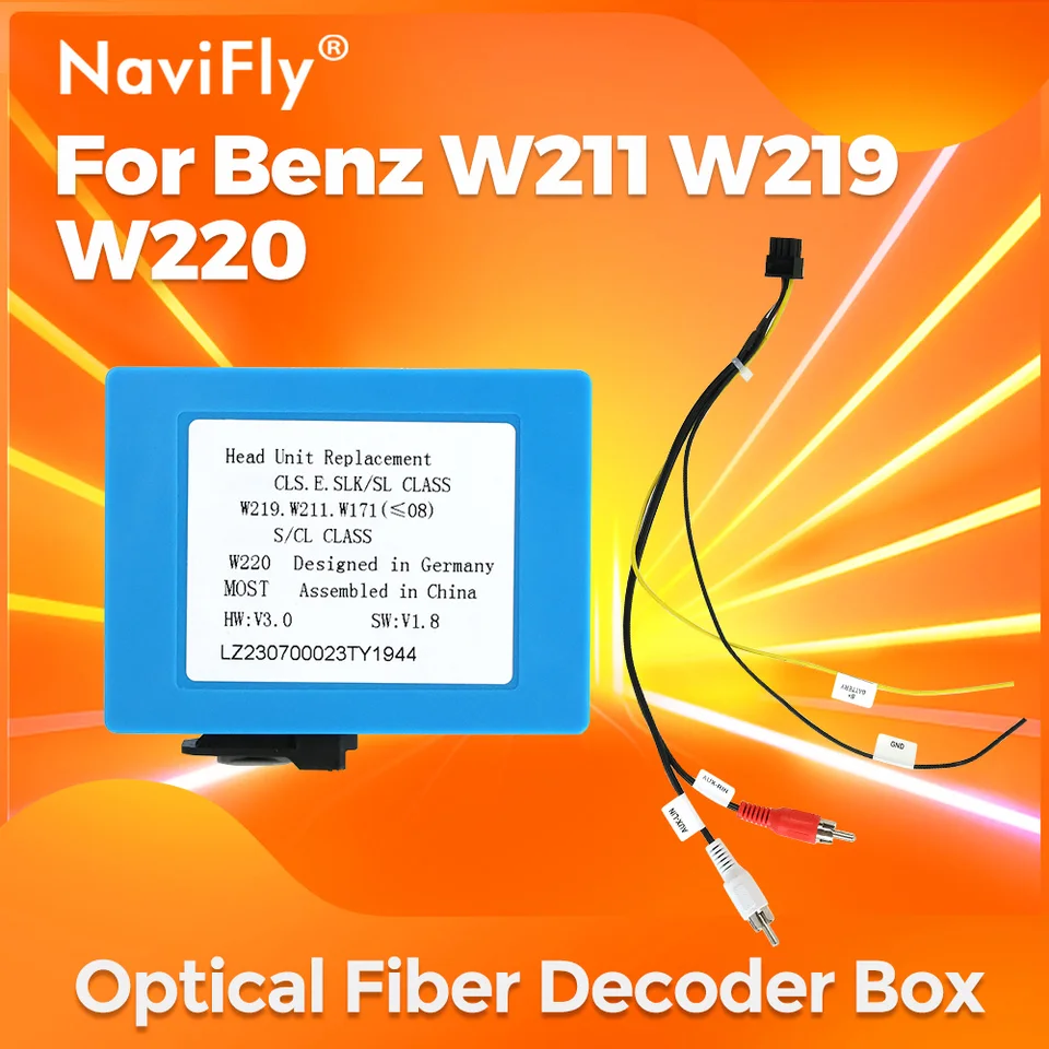 Navitree Car Stereo Radio Player Optickým dekodérovým boxom pre Mercedes Benz e Cls Slk Sl S Cl Series (W219 W211 W171) (≤ 2008)