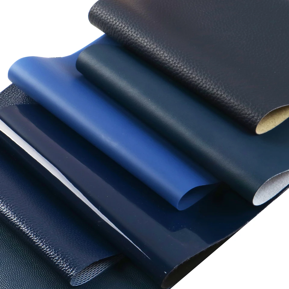Navy série robustné trblietky trblietavé faux kožené listy Jelly Bump Texture Syntetická kožená látka A4 Veľkosť pre domácich majstrov