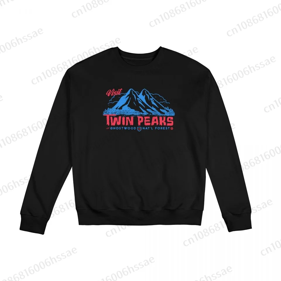 Navštívte Twin Peaks Muži Žena Fall Zimná mikina okrúhly krk s dlhým rukávom Dĺžka neformálne top