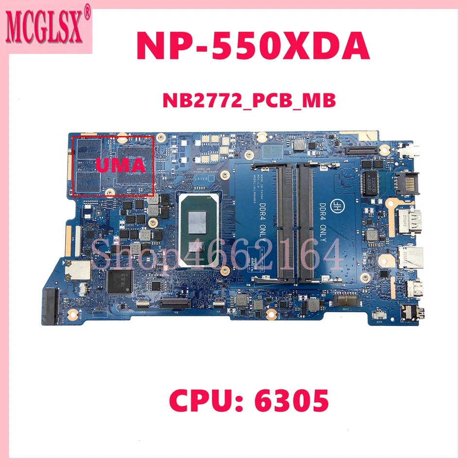 NB2772_PCB_MB s hlavnou doskou pre notebook 6305 CPU pre základnú dosku Samung Probook NP550XDA NT550XDZ pre laptop DDR4
