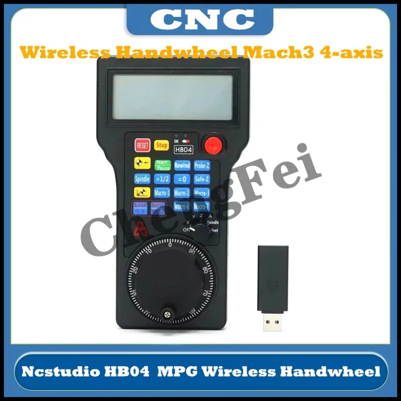 NCStudio HB04 Mach3 4 Axis MPG Wireless Handwheel Pendulum Pulz 50ppr Optický generátor Encoder Generátor pre smerovač CNC