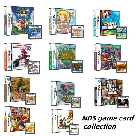 NDS Game Card Pokemon Pokemon Zelda Super Brothers Single Card Box English Game Multi-jazyk Prispôsobiteľná