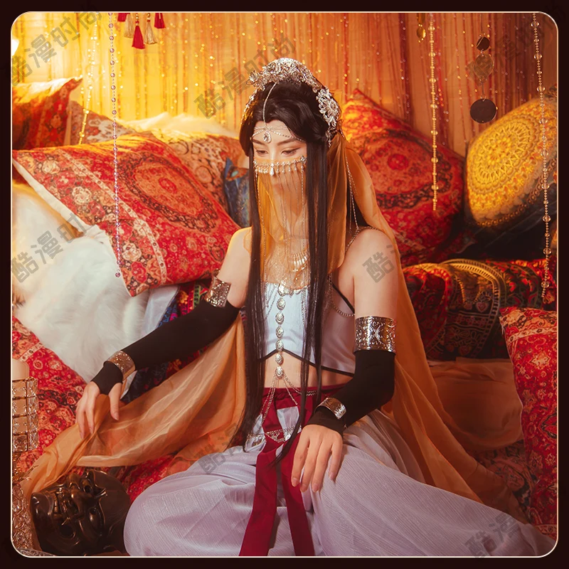 Nebeský oficiálny požehnaj exotický Xie lian Cosplay Suit vstupujúci do Loulan odvodeného západného regiónu kozmetický spevák cosplay halloween