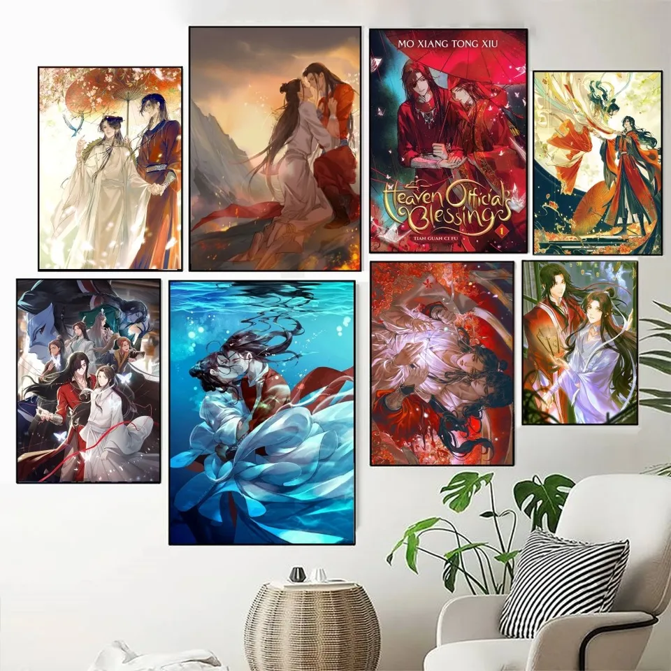 Nebeský požehnaný plagát Fancy Wall Sticker pre obývaciu izbu Bar vintage dekoratívna maľba stredná maľba
