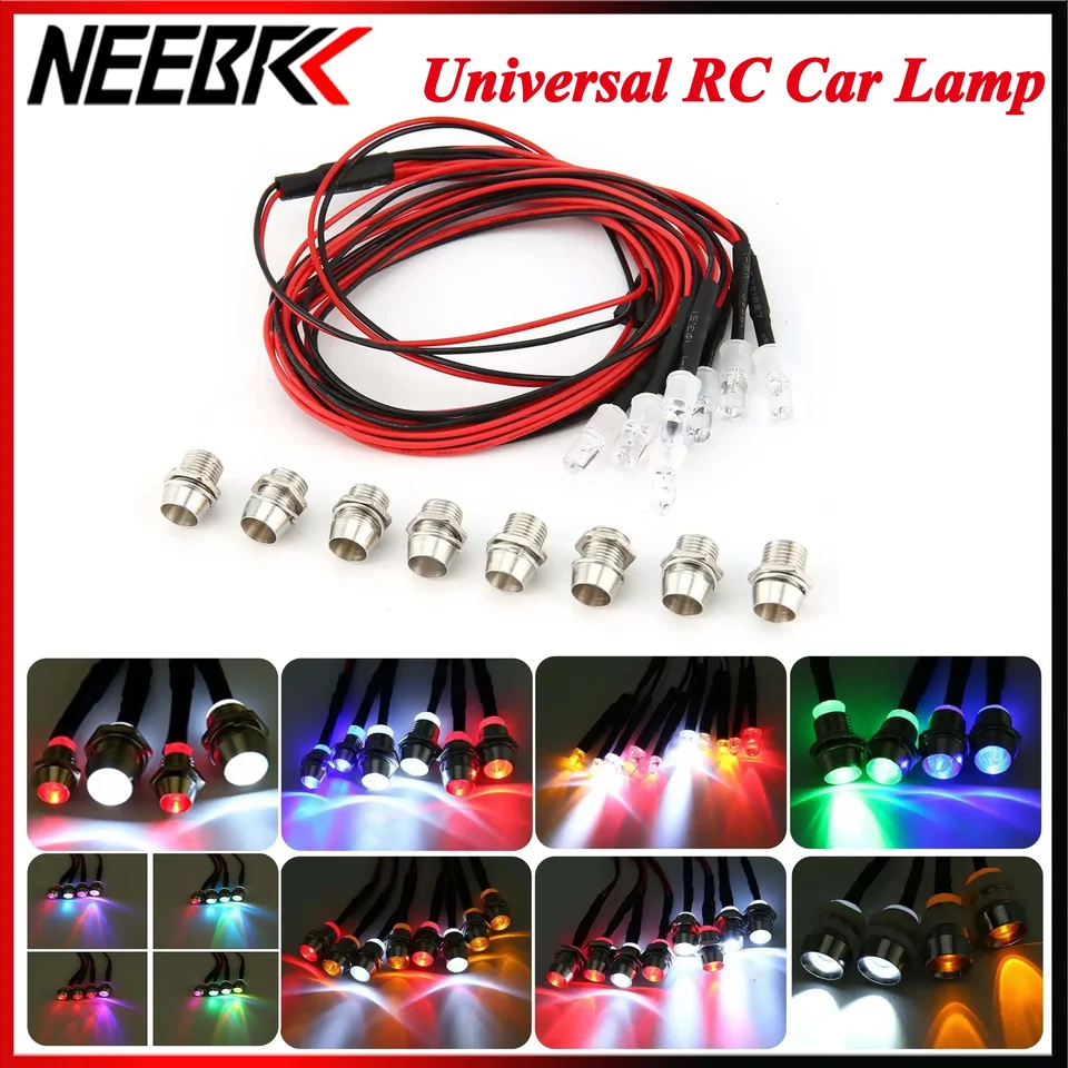 NEBRC LED svetlo svetlomety pre 1/10 1/8 1/12 RC Car Crawler Drift CAR Svetlomet Taillight Traxxas HSP MN99 MN90 WLTOYS