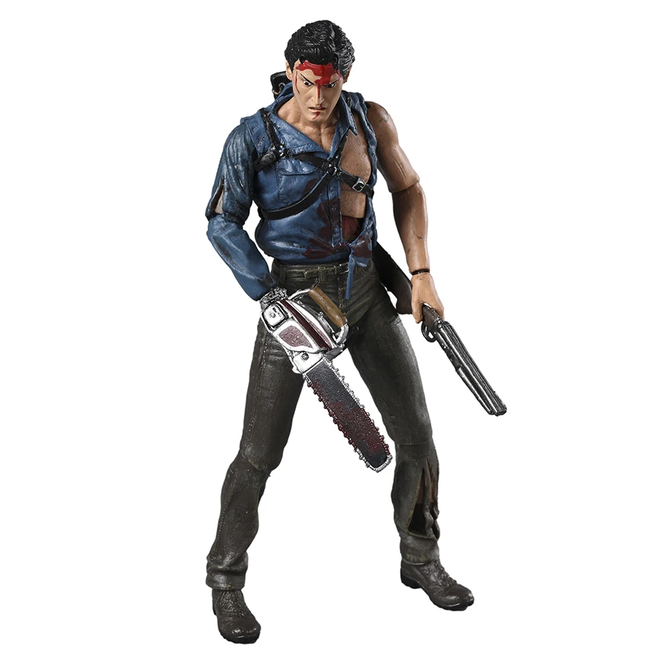 Neca Evok Dead 2 Dead By Dawn Ultimate Ash White Variant Box Action Action figur