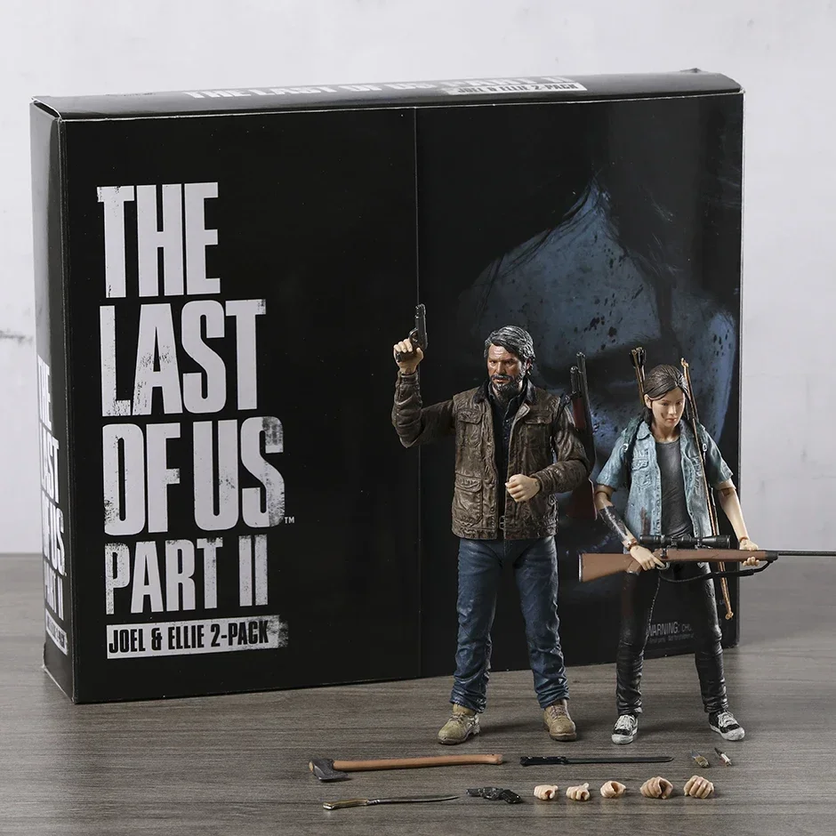 NECA Posledná z USA časť II Joel a Ellie Ultimate Action Figure Figurine Collectible Model Model Toy Hray Two-Pack