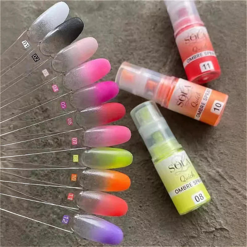 Nechtový art 10g sprejový prášok ombre sprej pre nechty Vytvorte niekoľko sekúnd na dosiahnutie gradientného efektu pigment pigment nechtový prášok Aurora