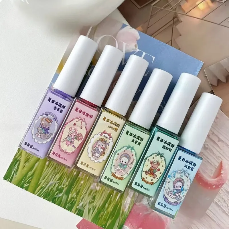 Nechty 6 farby 6 ml letná zmrzlina na nechty na nechty Creaty Creaty nechty vzor Diy Dye Riešenie dámske dekorácia nechtov