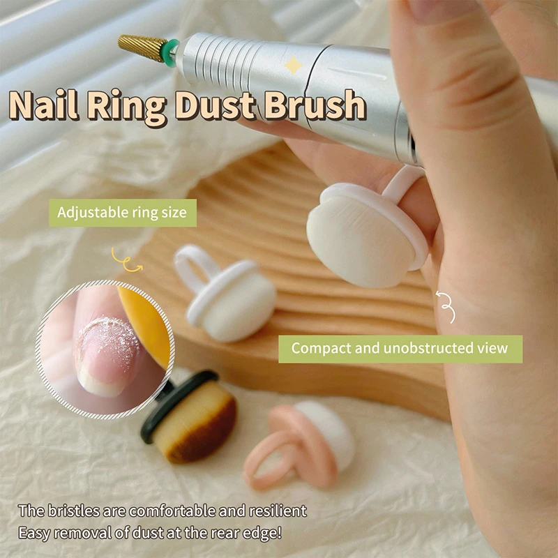 Nechty Art Dust Brush Bruse Brush Oval Gel Gél Čistenie prachu Make-Up