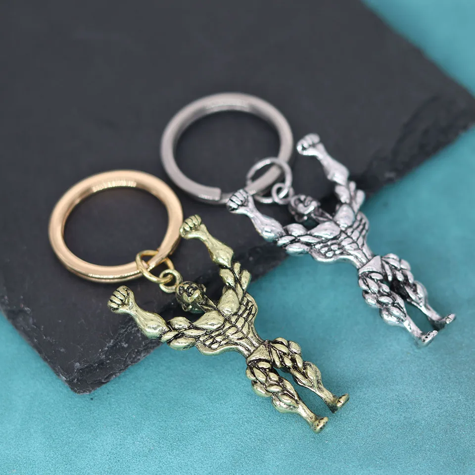 Nedar fitness sval svalové kulturista prívesky Kľúčový reťazec Power svalové telocvičňa Keychain Športová sila Viera Viera zdravie Klávesové šperky darček