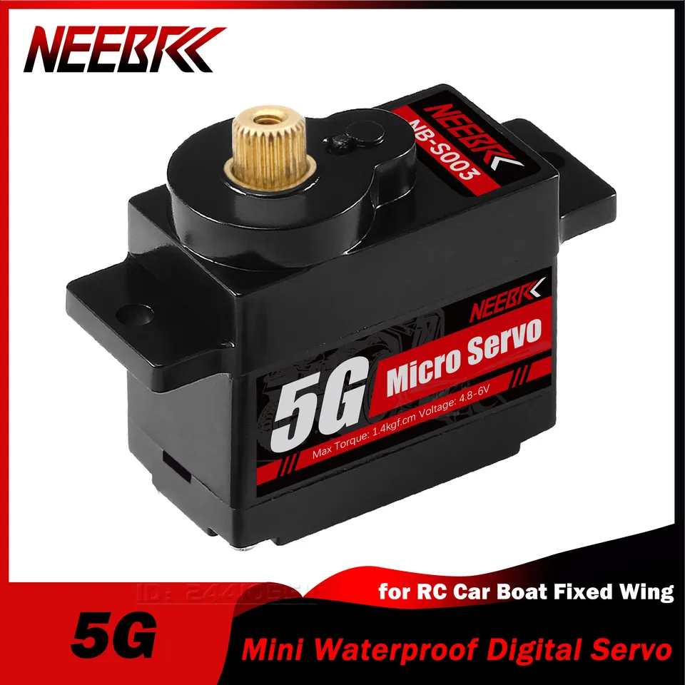 Neebrc 5G Micro Digital Metal Gears Coodeless Servo nepremokavý motor pre RC CAR WLTOOYS K989 K969 LODOVÝ PROSTREDNÝ HRICOPTER KRIČ