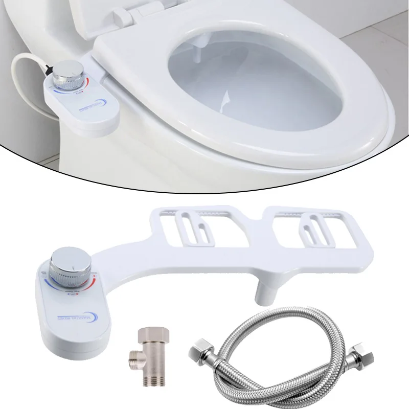Neelektrické bidet toaletné sedadlo Dvojitá dýza studená voda Tlak