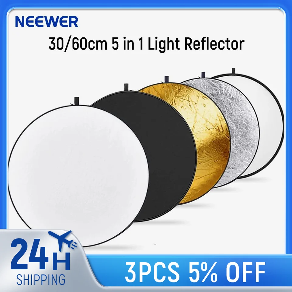 Neewer 30/60 cm svetlo reflektor Light Difuser 5 v 1 skladači