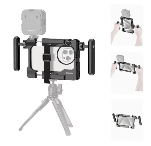 Neewer PA017 Universal Phone Video Rig pre iPhone 15/15 Pro/15 Pro Max/14 Pro Max/14 Pro pre Samsung Galaxy S23 Ultra/S23/S22