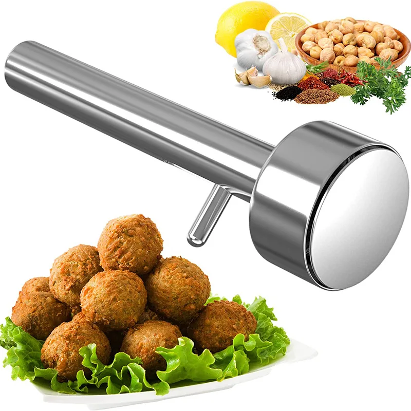 Nehrdzavejúca oceľ Veľká falafel lopta výroba lopta na loptu na loptu na mäsové guľky lisovacie výrobky nelepivé kuchynské doplnky Gadgets náradie