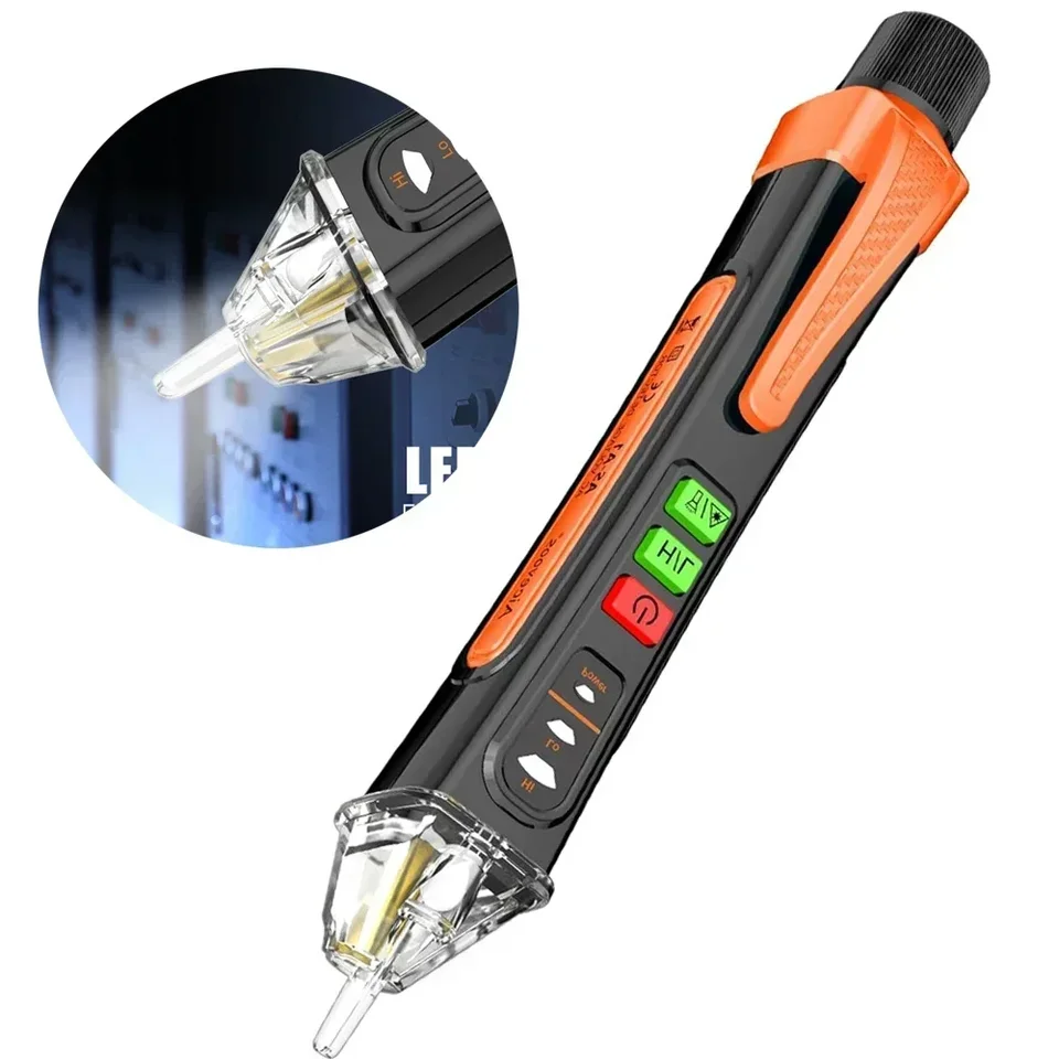 Nekontaktný detektor napätia Elektrické pero napätie Tester tester Smart Breakpoint Finder 12-1000V Bzučiak s baterkou