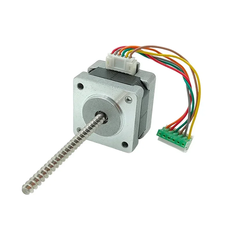 NEMA14 35 mm Mini Stepper Motor 1,8 stupňa 2-fázový štvordrazový krokový motor Duálne guľôčkové ložisko 5 mm dlhá skrutka hriadeľa DIY 3D tlačiareň
