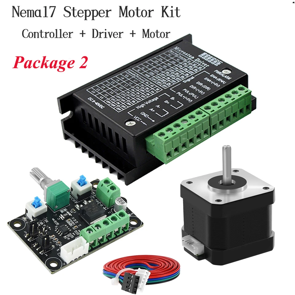 NEMA17 17HS4401 Súprava ovládača kroku TB6600 4A MKS OSC Nastaviteľná a spätná rýchlosť pre CNC Graver Posuvný stôl