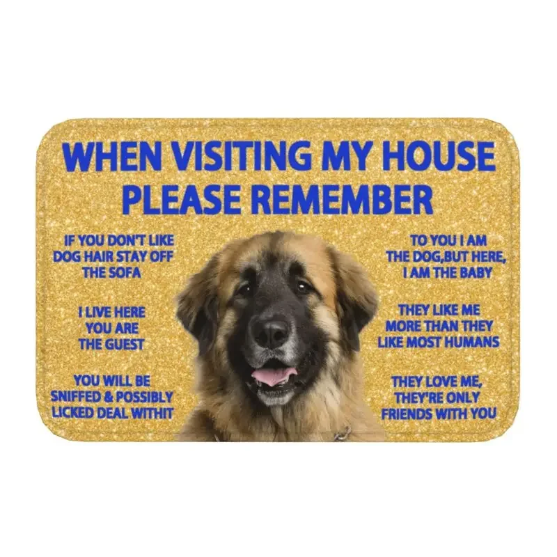Nemecko Leonberger Dog Doormat Non-Slip Kúpeľňa Kuchyňa Kuchyňa na záchod podlahový vchod koberec koberec koberec