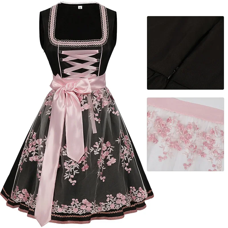 Nemecko Mníchov Oktoberfest vinobranie pivo dievča Dirndl šaty bavorské tradičné karnevalové párty krčma misk cosplay kostým