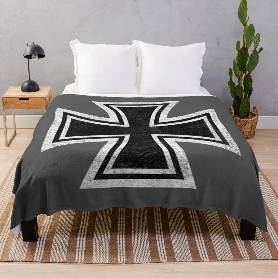 Nemecké Nemecko Iron Cross Eisernes Kreuz Hrot Drave Luxury Designer Luxury Zhustané vianočné dekorácie prikrývky