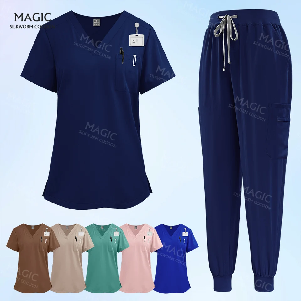 Nemocničná chirurgia pracovné oblečenie Medical Uniformy Ženy Scrubs Set Doctor Nurse Accessories Dental Clinic uniformy kozmetický salón set