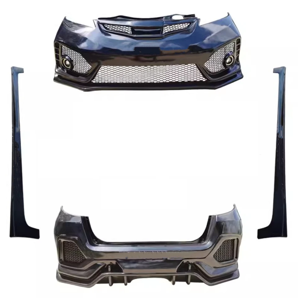Nenaúrená sukňa predného zadného nárazníka pre Honda Fit Jazz 2011-2013 Konvertovať novú súpravu Body Kit Automatické príslušenstvo