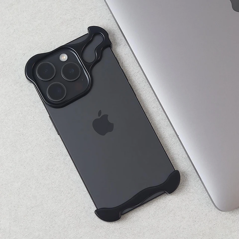 Nepravidelné hliníkové zliatinové rohové podložky Puzdro pre iPhone 13 14 15 Pro Max 15Plus Ochrana šošovky Ochrana proti nárazu kovový nárazník