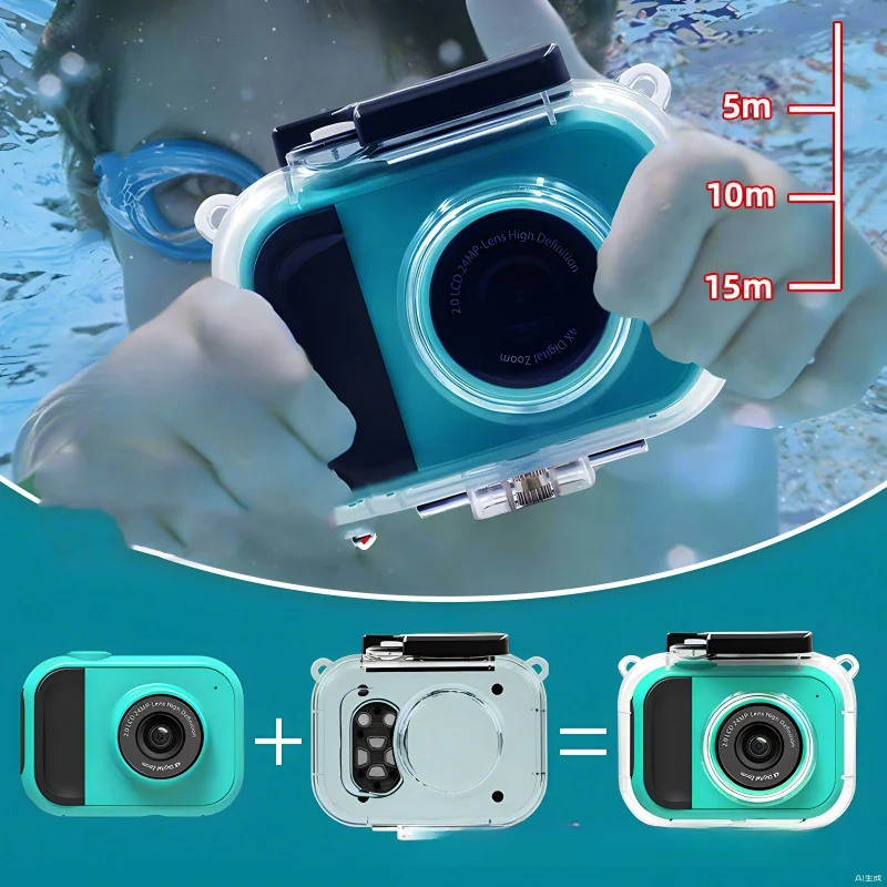 Nepremokavá detská kamera HD digitálna fotografia Videohry