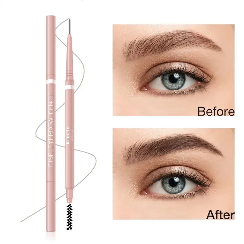 Nepremokavá dvojitá ceruzka na obočie 1,5 mm ultra jemné obočie ceruzka potvrdzujúca dlhotrvajúca dlhotrvajúca profesionálne náradie pre očné make-up