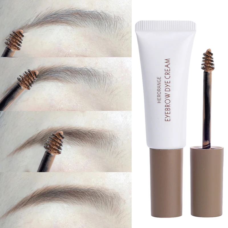 Nepremokavá matná tekutina farbenie obočia s krémom, ktorý trvá čierna hnedá šedá nezasmiateľná očná obočie Mascara Kórejská kozmetika