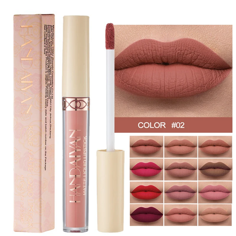 Nepremokavá nahá matná tekutá rúž non-nelížna šálka pery make-up matný červený leskný lesk na pery kozmetika dlhotrvajúce rúžy